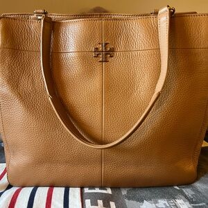 Tory Burch Caramel Pebbled Leather Tote